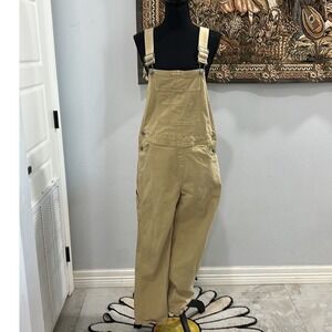Womens‎ Khaki Overalls Relaxed Fit Cotton Blend Adjustable Straps Casual